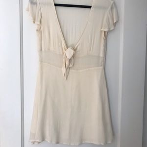 Millau Cream Tie-Front Dress